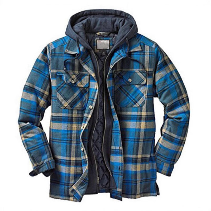 Woodland | Hooded Plaid Shirt Jacket