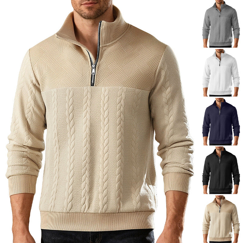 Mens Half Zip Knit Sweater