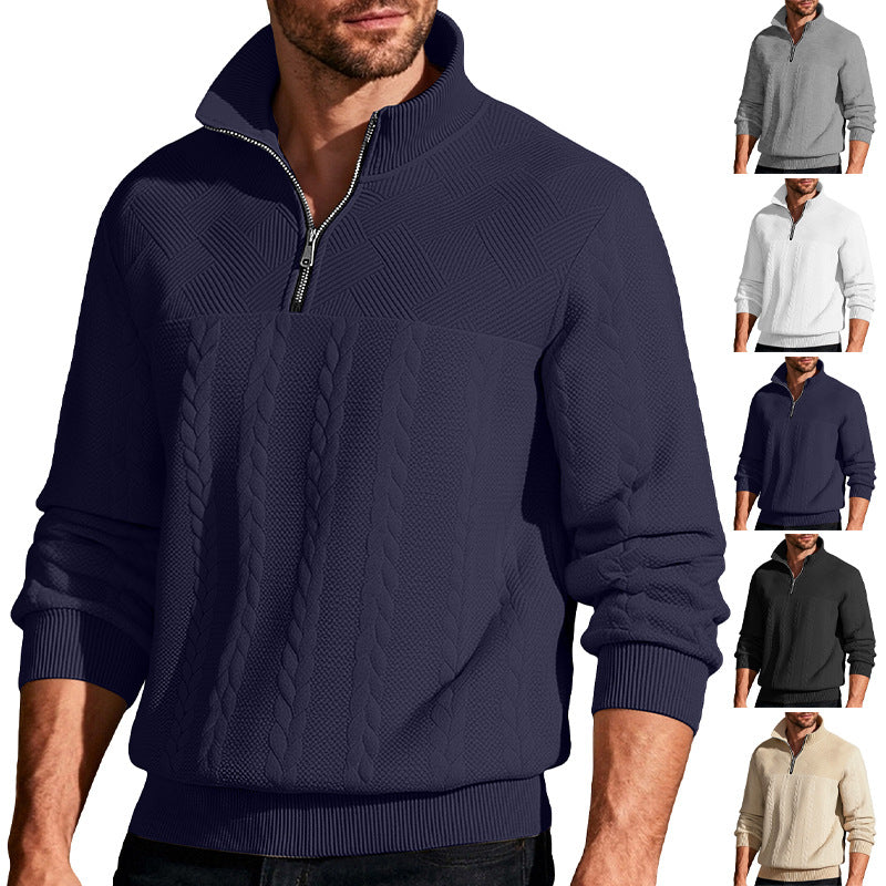 Mens Half Zip Knit Sweater