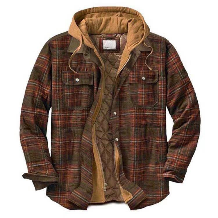 Woodland | Hooded Plaid Shirt Jacket