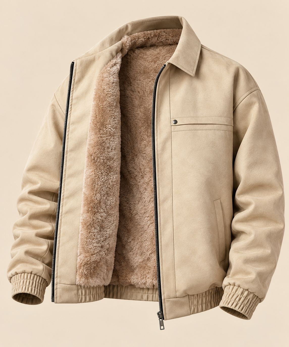 Ashford | Fleece Lined Faux Leather Jacket