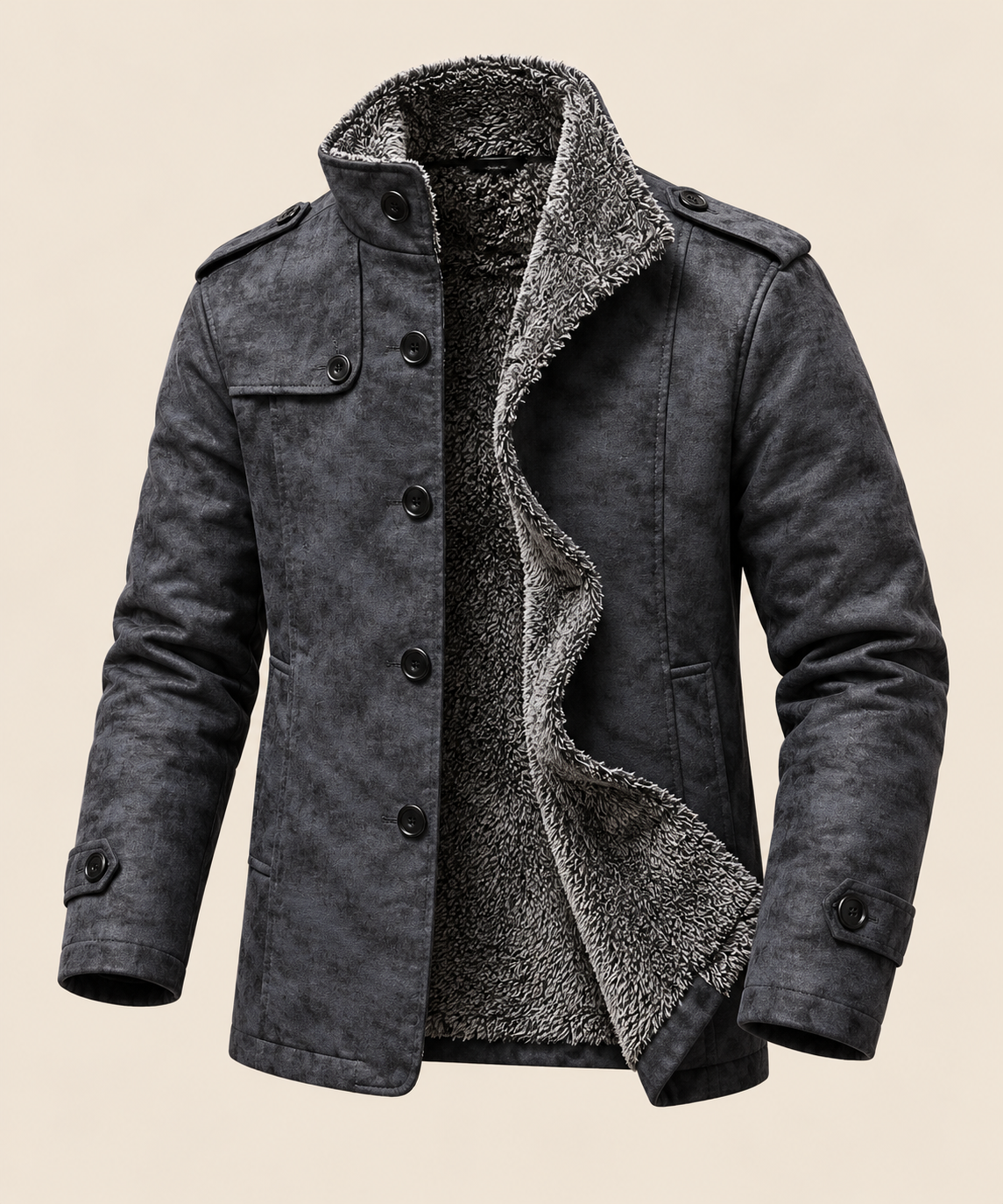Eastwood | Fleece Lined Faux Leather Coat