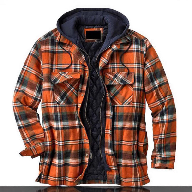 Woodland | Hooded Plaid Shirt Jacket